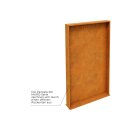 MURO C2 Corten Gartenpaneel, Design-Objekt aus Corten-Stahl, Materialdicke 2mm, Stellwand 90x15x Höhe 90 cm