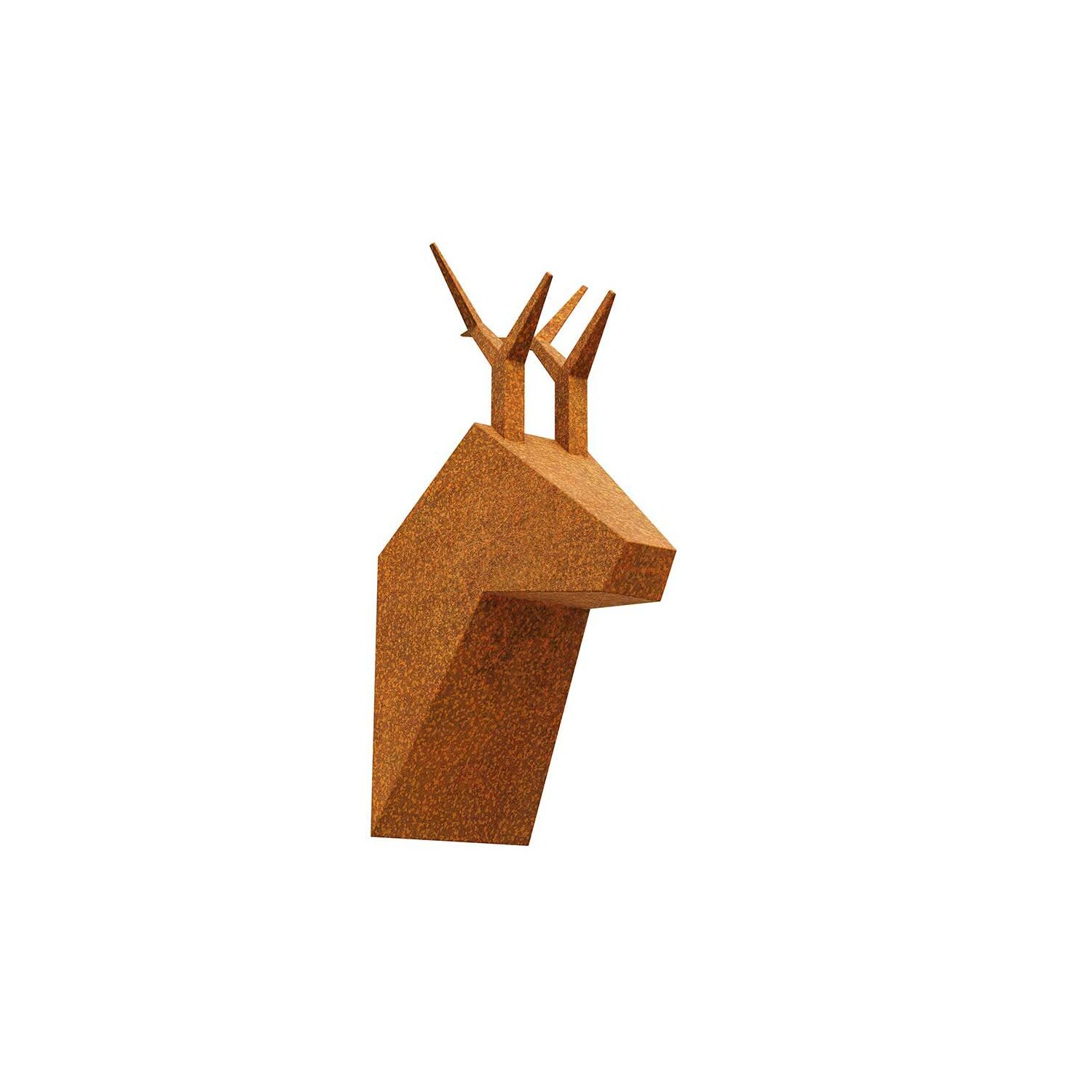 GOAT1  Gämsen-Geweih modern - Cortenstahl, Design-Objekt aus Corten-Stahl, rostig,  witterungsbeständig, Materialdicke 2mm, 20x50x70 cm, made in EU 	 
		 (Cortenstahl, Corten, Design)  
	