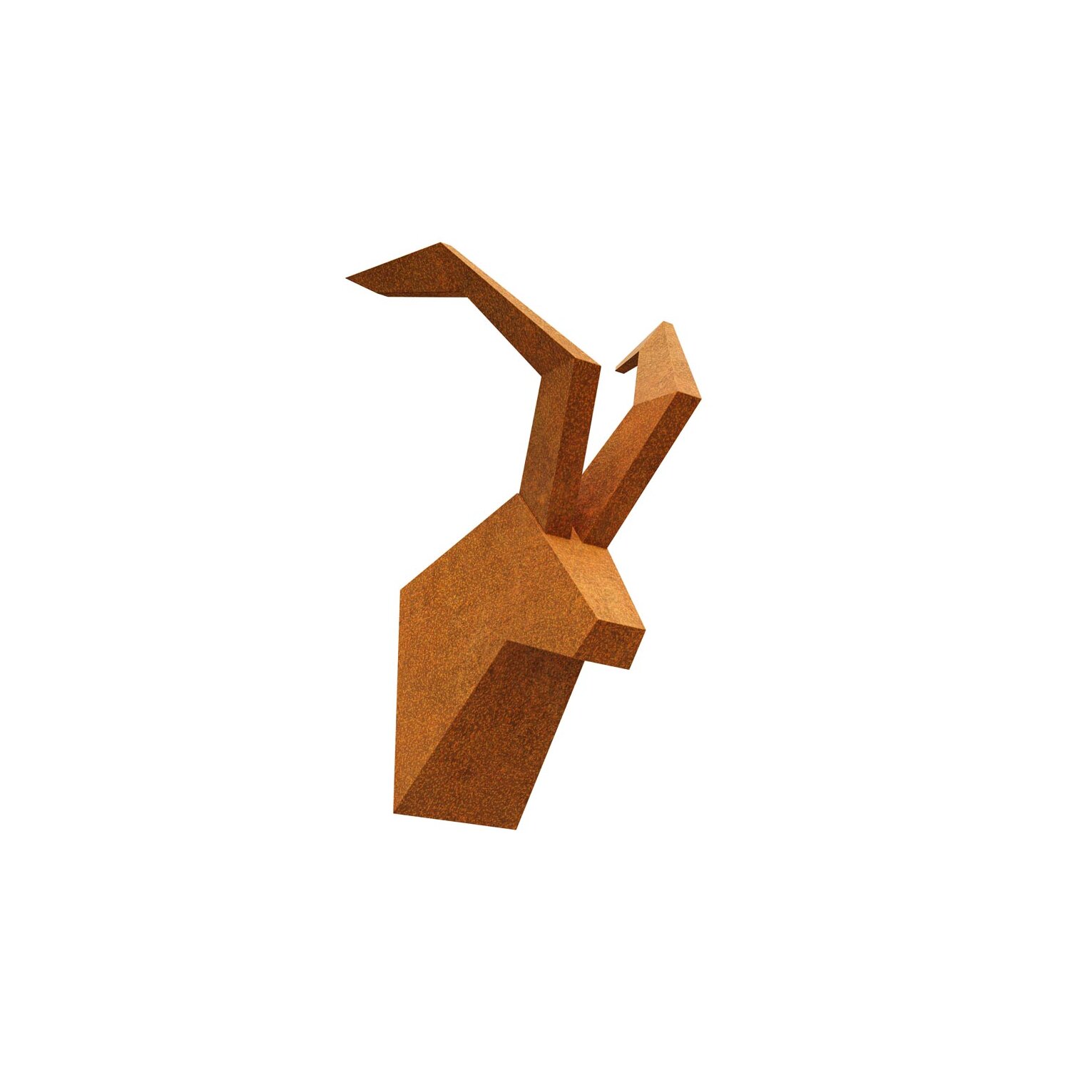 CAPR1  Steinbock-Geweih modern - Cortenstahl, Design-Objekt aus Corten-Stahl, rostig,  witterungsbeständig, Materialdicke 2mm, 90x70x90 cm, made in EU 	 
		 (Cortenstahl, Corten, Design)  
	