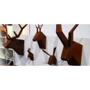 Steinbock-Geweih modern - Cortenstahl, Design-Objekt aus Corten-Stahl, rostig,  witterungsbeständig, Materialdicke 2mm, 90x70x90 cm, made in EU