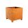 Stadtmobiliar:PATA10 Corten Metall-Blumentopf/Pflanzkübel für den städtischen bzw. kommunalen Raum, rostig, quadratisch, mit Füßen  (unterfahrbar),Design-Objekt aus Corten-Stahl, Materialdicke 2mm, 120x120x80 cm, made in EU (Versand kostenfrei*)