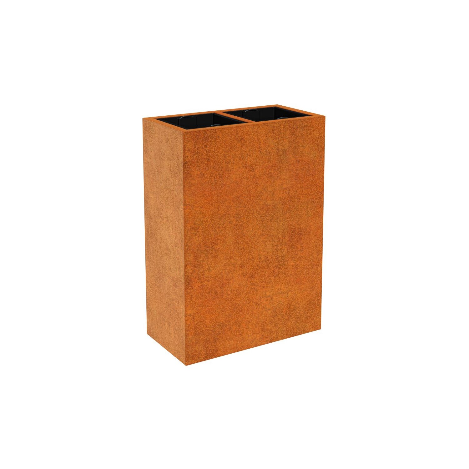 DEP8  DEPO 8 Corten Metallblumentopf mit Kunststoff-Innenbehälter,  Design-Objekt aus Corten-Stahl, Pflanzkübel 85x45x Höhe 120 cm, Materialdicke 2mm, outdoor und indoor nutzbar,  made in EU ( Versand kostenfrei *) 	 
		 (Cortenstahl, Corten, Design)  
	
