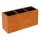 DEPO 10 Corten Metallblumentopf mit Kunststoff-Innenbehälter, Design-Objekt aus Corten-Stahl, Pflanzcontainer 125x45x Höhe 60 cm, Materialdicke 2mm, outdoor und indoor nutzbar,  made in EU ( Versand kostenfrei *)