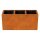 DEPO 10 Corten Metallblumentopf mit Kunststoff-Innenbehälter, Design-Objekt aus Corten-Stahl, Pflanzcontainer 125x45x Höhe 60 cm, Materialdicke 2mm, outdoor und indoor nutzbar,  made in EU ( Versand kostenfrei *)