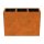 DEPO 11 Corten Metallblumentopf mit Kunststoff-Innenbehälter, Design-Objekt aus Corten-Stahl, Pflanzcontainer 125x45x Höhe 90 cm, Materialdicke 2mm,  outdoor und indoor nutzbar, made in EU ( Versand kostenfrei *)