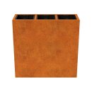 DEPO 12 Corten Metallblumentopfmit Kunststoff-Innenbehälter, Design-Objekt aus Corten-Stahl, Pflanzcontainer 125x45x Höhe120 cm, Materialdicke 2mm,  outdoor und indoor nutzbar, made in EU ( Versand kostenfrei *)