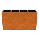 DEPO 15 Corten Metallblumentopf mit Kunststoff-Innenbehälter,  Design-Objekt aus Corten-Stahl, Pflanzcontainer 165x45x Höhe 90 cm, Materialdicke 2mm,  outdoor und indoor nutzbar, made in EU ( Versand kostenfrei *)