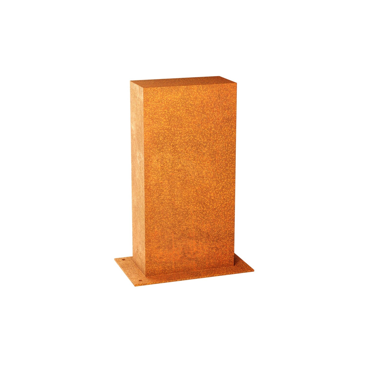ESPA1  ESPADA A1  Corten Stellwand / Stele geschlossen, Stadt-Barriere /   Garten-Zaun Element / Design-Objekt aus Corten-Stahl  30x15x Höhe 60 cm, Materialdicke 2mm, made in EU 	 
		 (Cortenstahl, Corten, Design, leichter Rammschutz)  
	