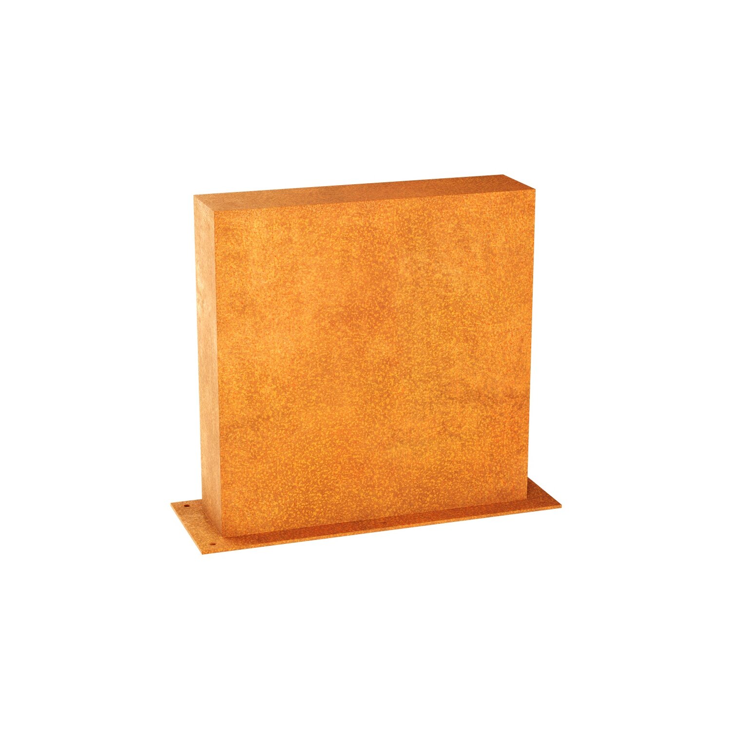 ESPB1  ESPADA B1 Corten Stellwand / Stele geschlossen, Stadt-Barriere /  Garten-Zaun Element / Design-Objekt aus Corten-Stahl    60x15x Höhe 60 cm, Materialdicke 2mm, made in EU 	 
		 (Cortenstahl, Corten, Design, leichter Rammschutz)  
	