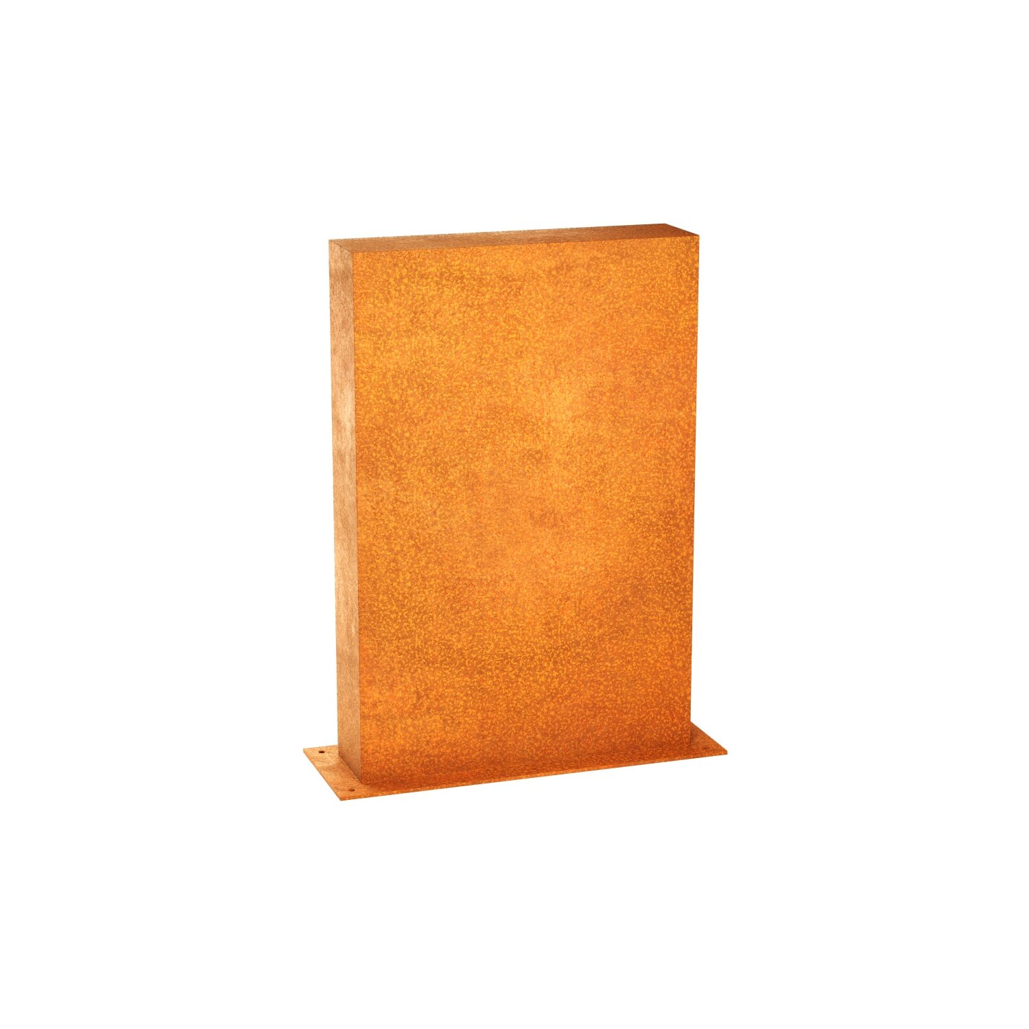 ESPB2  ESPADA B2 Corten Stellwand / Stele geschlossen, Stadt-Barriere /  Garten-Zaun Element / Design-Objekt aus Corten-Stahl   60x15x Höhe 90 cm, Materialdicke 2mm, made in EU 	 
		 (Cortenstahl, Corten, Design, leichter Rammschutz)  
	