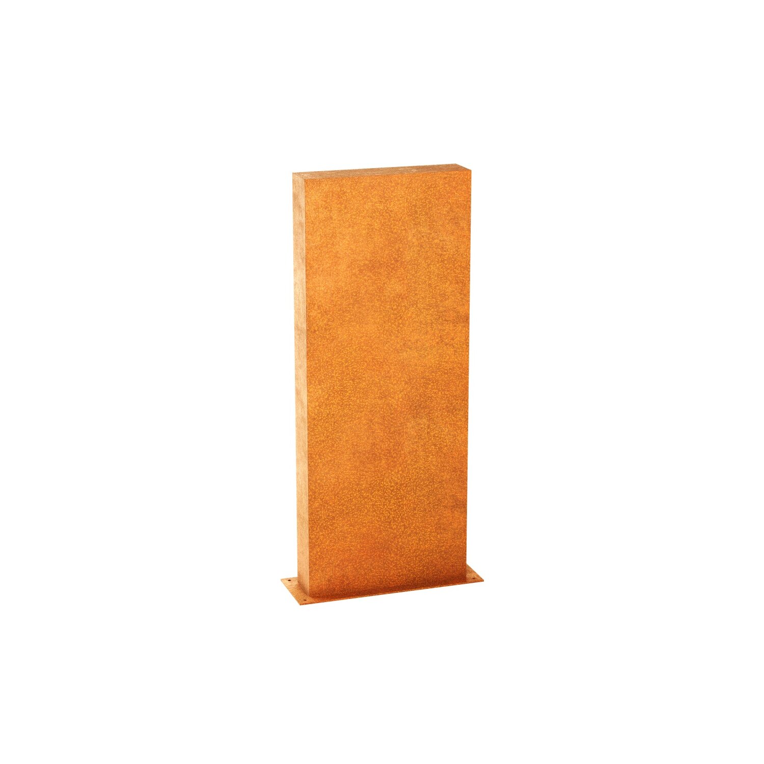 ESPB4  ESPADA B4 Corten Stellwand / Stele geschlossen, Stadt-Barriere /  Garten-Zaun Element / Design-Objekt aus Corten-Stahl    60x15x Höhe150 cm, Materialdicke 2mm, Made in EU ( Versand kostenfrei *) 	 
		 (Cortenstahl, Corten, Design, leichter Rammschutz)  
	