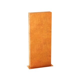 ESPADA B4 Corten Stellwand / Stele geschlossen, Stadt-Barriere /  Garten-Zaun Element / Design-Objekt aus Corten-Stahl    60x15x Höhe150 cm, Materialdicke 2mm, Made in EU ( Versand kostenfrei *)