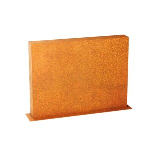 ESPADA D2  Corten Stellwand / Stele geschlossen, Stadt-Barriere /   Garten-Zaun Element / Design-Objekt aus Corten-Stahl   120x15x Höhe 90 cm, Materialdicke 2mm, made in EU ( Versand kostenfrei *)