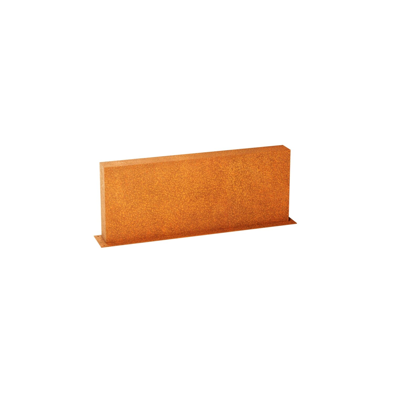ESPE1  ESPADA E1  Corten Stellwand / Stele geschlossen, Stadt-Barriere /   Garten-Zaun Element / Design-Objekt aus Corten-Stahl   150x15x Höhe 60 cm, Materialdicke 2mm, made in EU ( Versand kostenfrei *) 	 
		 (Cortenstahl, Corten, Design,  leichter Rammschutz, Abgrenzung)  
	