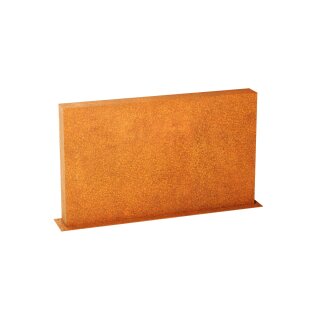 ESPADA E2  Corten Stellwand / Stele geschlossen, Stadt-Barriere /   Garten-Zaun Element / Design-Objekt aus Corten-Stahl  150x15x Höhe 90 cm, Materialdicke 2mm, made in EU ( Versand kostenfrei *)