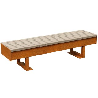 GORDO 4 Corten Bank, rostiges Design-Objekt aus extra dickwandigen Corten-Stahl, Sitzfläche aus Fichtenholz doppelt matt lackiert,180x50x46 cm, made in EU ( Versand kostenfrei *)