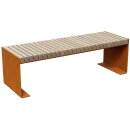 FLANCO A3 Corten Bank, Rostiges Design-Objekt aus extra...