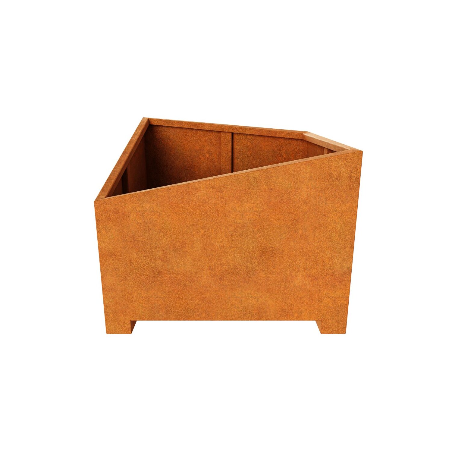 BDG1  Stadtmöbel: BDG  Corten Stadt-Blumenkübel, rostiges Design-Objekt in Kooperation mit  Bydgoszcz Public Aesthetics Council, aus Corten-Stahl, Materialdicke 3mm (!), mit Füßen (unterfahbar), City Pflanzkübel 100x120x90 cm, made in EU ( Versand kostenfrei *) 	 
		 (Cortenstahl, Corten, Design, Rost)  
	
