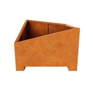 Stadtmöbel: BDG2 Corten  Stadt-Blumenkübel, rostiges Design-Objekt in Kooperation Bydgoszcz Public Aesthetics Council, aus Corten-Stahl, Materialdicke 3mm (!), mit Füßen (unterfahrbar), City Pflanzkübel 130x150x120 cm, made in EU ( Versand kostenfrei *)