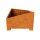 Stadtmöbel: BDG2 Corten  Stadt-Blumenkübel, rostiges Design-Objekt in Kooperation Bydgoszcz Public Aesthetics Council, aus Corten-Stahl, Materialdicke 3mm (!), mit Füßen (unterfahrbar), City Pflanzkübel 130x150x120 cm, made in EU ( Versand kostenfrei *)
