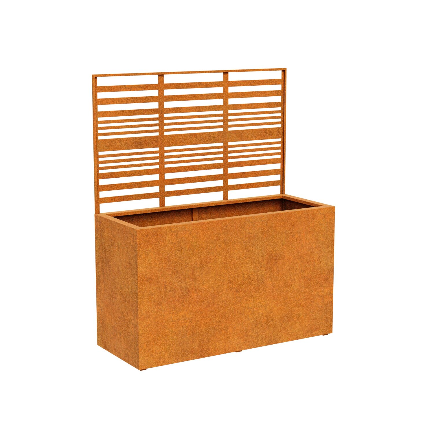 COV2A  COVERRA 2A Corten Blumentopf / Planzkübel mit Paneel / Spalier, rostiges Design-Objekt aus Corten-Stahl, Materialdicke 2mm,150x60x180 cm, Trenner Indoor / Outdoor, made in EU ( Versand kostenfrei *) 	 
		 (Cortenstahl, Corten, Design, Rost, Pflanzkübel, Spalier)  
	