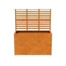 COVERRA 2A Corten Blumentopf / Planzkübel mit Paneel / Spalier, rostiges Design-Objekt aus Corten-Stahl, Materialdicke 2mm,150x60x180 cm, Trenner Indoor / Outdoor, made in EU ( Versand kostenfrei *)