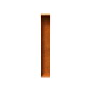 Stadtmöblierung: PLOTTO2 Corten Stadt-Barriere, rostiges Design-Objekt, Zaun aus Corten-Stahl, Zierzaun / Abrenzung  16x16x110 cm, made in EU