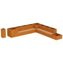ESTAR 5 Corten Stadtmöblierung , modulares Baukastensystem für kommunale Außenflächen 90x90x45 cm, Materialdicke 2mm, Stadtmobiliar made in EU ( Versand kostenfrei *)