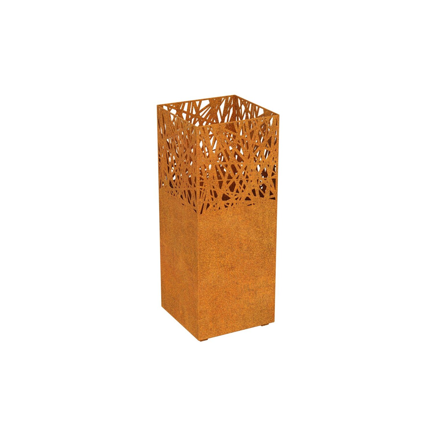 CRIF1  CRIO FUEGO offener Feuer-Behälter aus Corten, Feuerstelle / Fackel für Events /Outdoor-Veranstaltungen / Garten, Design-Objekt aus Corten-Stahl 40x40x Höhe100cm, Materialdicke 3mm, dekorativ für Garten, Hotels und Gastro, made in EU (Versand kostenfrei *) 	 
		 (Cortenstahl, Corten, Design, Rost)  
	