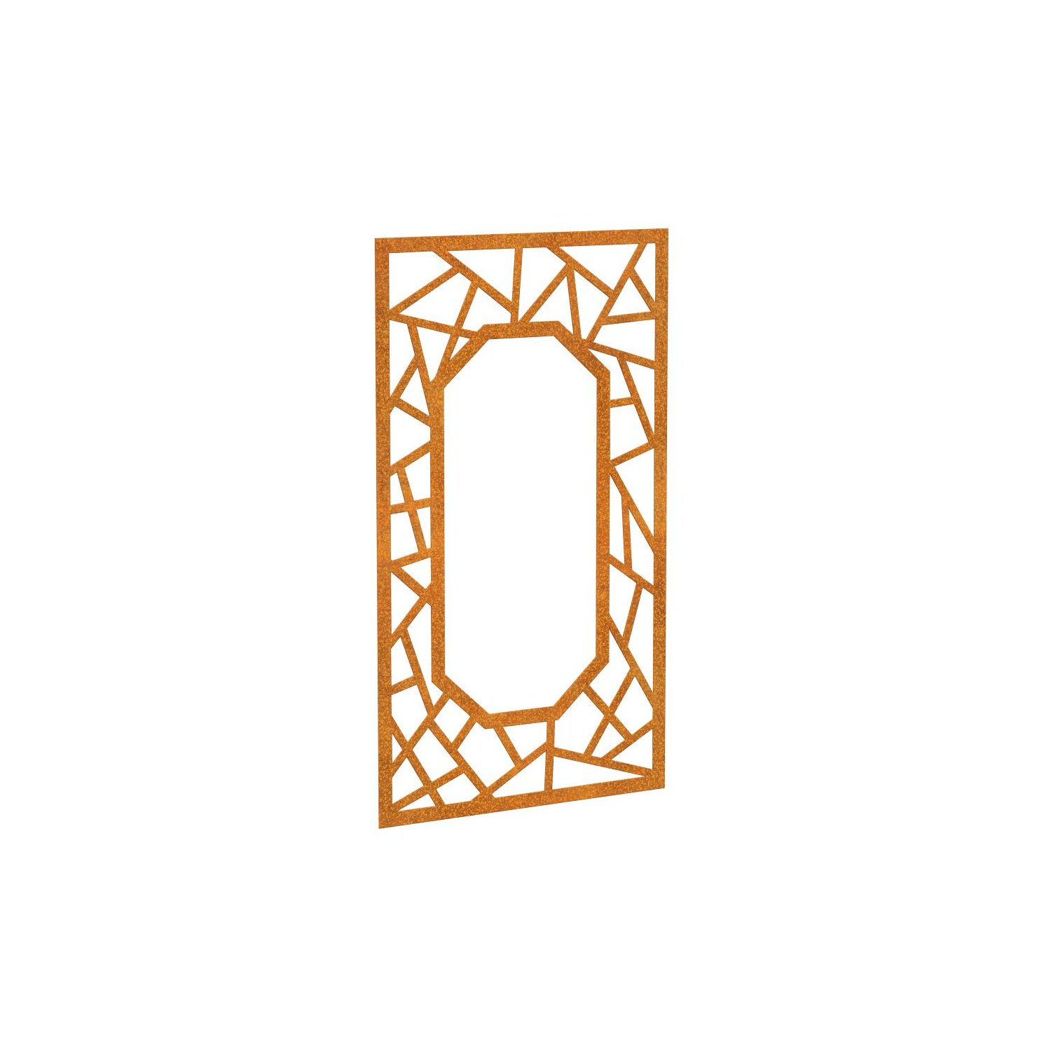 DECO6  DECORA 6, lasercut Paneel Corten klassisch Tiffany, Raumtrenner im Außenbereich / Barriere / Zaun, rostige Sichtschutz-Wand aus Corten-Stahl 91x1x Höhe191cm, Materialdicke 2mm, made in EU 	 
		 (Cortenstahl, Corten, Design, Rost)  
	