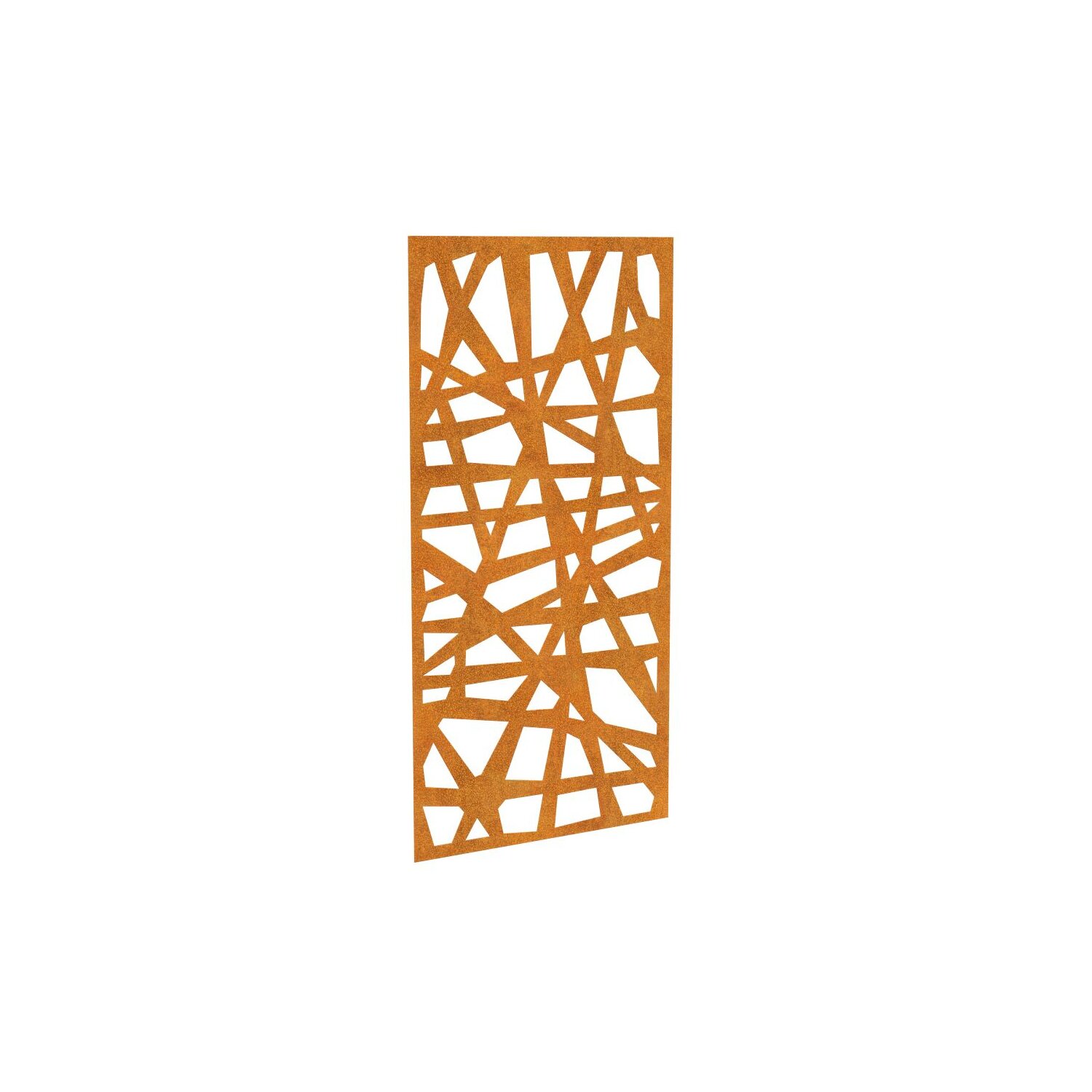 DECO7  DECORA 7 , lasercut Paneel Corten modern abstrakt, Raumtrenner im Außenbereich / Barriere / Zaun, rostige Sichtschutz-Wand aus Corten-Stahl 91x1x Höhe191cm, Materialdicke 2mm, made in EU 	 
		 (Cortenstahl, Corten, Design, Rost)  
	