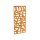 DECORA 7 , lasercut Paneel Corten modern abstrakt, Raumtrenner im Außenbereich / Barriere / Zaun, rostige Sichtschutz-Wand aus Corten-Stahl 91x1x Höhe191cm, Materialdicke 2mm, made in EU