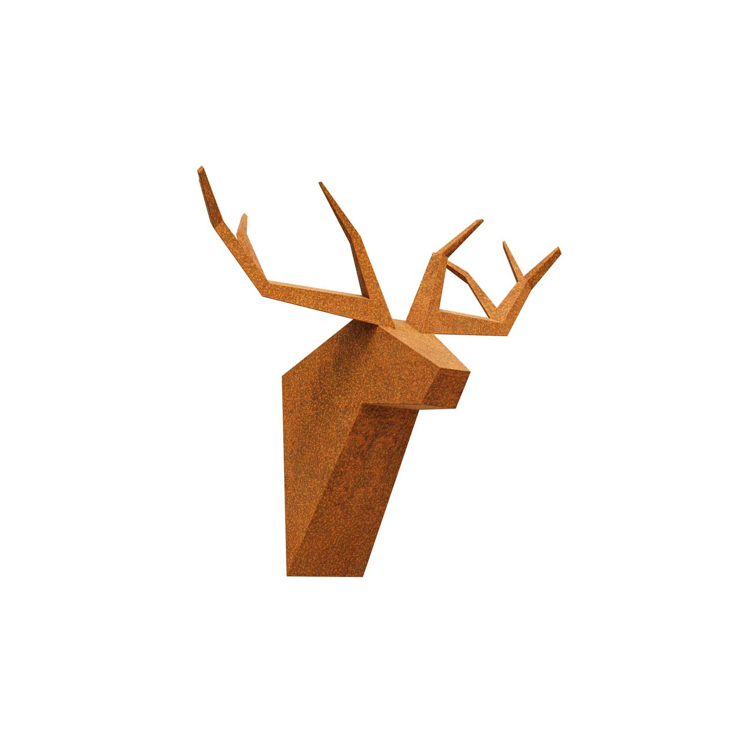 DERS1  Scharfes Hirsch-Geweih modern - Cortenstahl, Design-Objekt aus Corten-Stahl, rostig, Materialdicke 2mm, 90x70x60 cm, made in EU (Versand kostenfrei*) 	 
		 (Cortenstahl, Corten, Design)  
	
