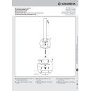 Garantia WOOD outdoor Wasser-Zapfsäule Darkwood / dunkle Holzstruktur – 100 x 25 x 25 cm Garten-Wasserhahn, täuschend echt aussehender und witterungs-unempfindlicher Kunststoff  mit 3/4" Zoll Chrom Metall-Auslaufhahn & Schlauchanschluss, made in Germany