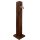 Garantia WOOD outdoor Wasser-Zapfsäule Darkwood / dunkle Holzstruktur – 100 x 25 x 25 cm Garten-Wasserhahn, täuschend echt aussehender und witterungs-unempfindlicher Kunststoff  mit 3/4" Zoll Chrom Metall-Auslaufhahn & Schlauchanschluss, made in Germany