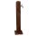Garantia WOOD outdoor Wasser-Zapfsäule Darkwood / dunkle Holzstruktur – 100 x 25 x 25 cm Garten-Wasserhahn, täuschend echt aussehender und witterungs-unempfindlicher Kunststoff  mit 3/4" Zoll Chrom Metall-Auslaufhahn & Schlauchanschluss, made in Germany