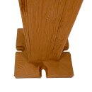 Garantia WOOD outdoor Wasser-Zapfsäule light wood / helle Holzstrukur – 100 x 25 x 25 cm Garten-Wasserhahn, täuschend echt aussehender und witterungs-unempfindlicher Kunststoff  mit 3/4" Zoll Chrom Metall-Auslaufhahn & Schlauchanschluss, made in Germany