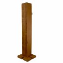 Garantia WOOD outdoor Wasser-Zapfsäule light wood / helle Holzstrukur – 100 x 25 x 25 cm Garten-Wasserhahn, täuschend echt aussehender und witterungs-unempfindlicher Kunststoff  mit 3/4" Zoll Chrom Metall-Auslaufhahn & Schlauchanschluss, made in Germany