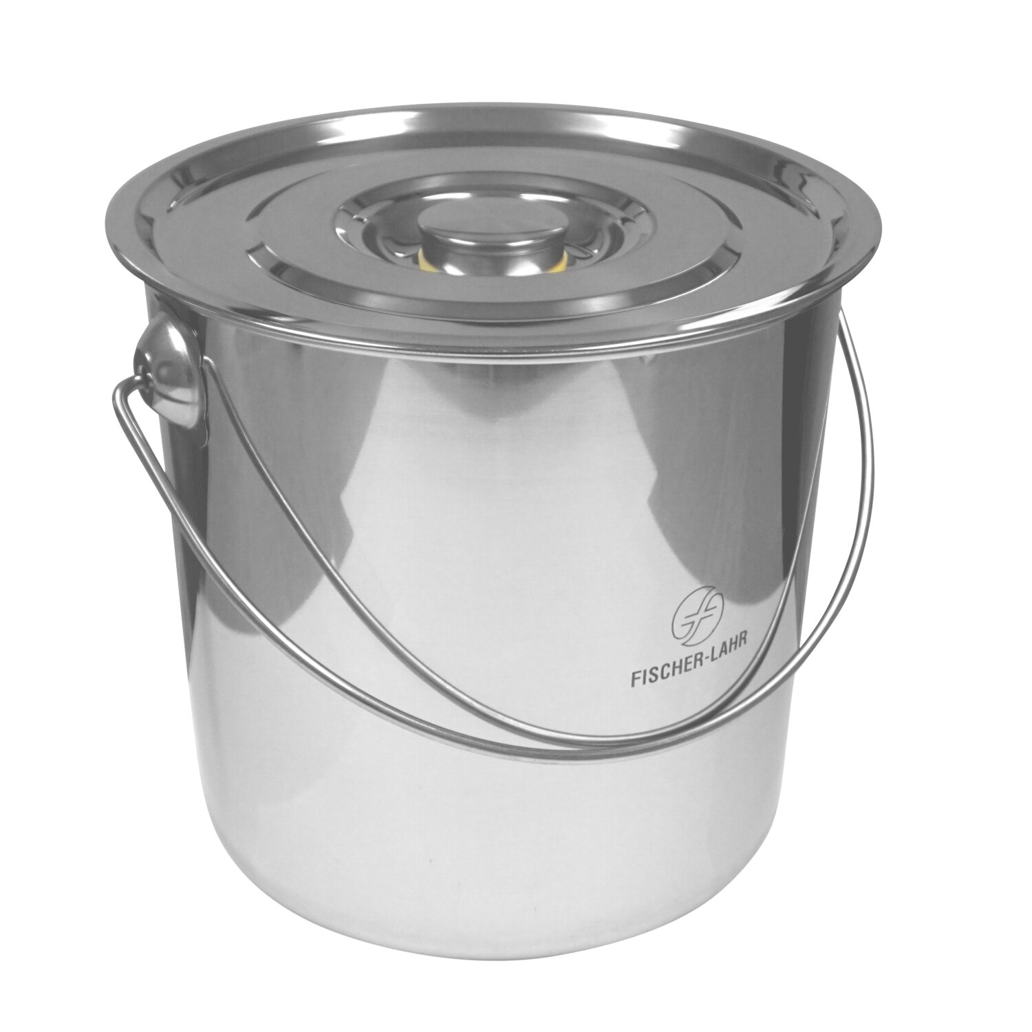   FISCHER-LAHR Edelstahl AISI 304 Honig-Eimer 21 Liter (~29,4 kg Honig), mit Edelstahl-Deckel, lebensmittelecht, für Honig und Lebensmittel wie Fette / Öl, Konditorei-Pasten, kleine Vorteige, Soßen, Umfüll-Eimer Getränke, Küchen-, Gastro- oder Futter-Eimer 	 
		 (Honig-Eimer, Edelstahl, Lebenmittel-Eimer, Eimer mit Deckel, Honey-Line E21)  
	