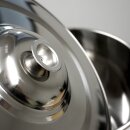 FISCHER-LAHR Edelstahl AISI 304 Honig-Eimer 21 Liter (~29,4 kg Honig), mit Edelstahl-Deckel, lebensmittelecht, für Honig und Lebensmittel wie Fette / Öl, Konditorei-Pasten, kleine Vorteige, Soßen, Umfüll-Eimer Getränke, Küchen-, Gastro- oder Futter-Eimer