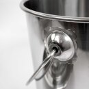 FISCHER-LAHR Edelstahl AISI 304 Honig-Eimer 21 Liter (~29,4 kg Honig), mit Edelstahl-Deckel, lebensmittelecht, für Honig und Lebensmittel wie Fette / Öl, Konditorei-Pasten, kleine Vorteige, Soßen, Umfüll-Eimer Getränke, Küchen-, Gastro- oder Futter-Eimer
