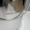 FISCHER-LAHR Edelstahl AISI 304 Honig-Eimer 21 Liter (~29,4 kg Honig), mit Edelstahl-Deckel, lebensmittelecht, für Honig und Lebensmittel wie Fette / Öl, Konditorei-Pasten, kleine Vorteige, Soßen, Umfüll-Eimer Getränke, Küchen-, Gastro- oder Futter-Eimer