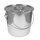 FISCHER-LAHR Edelstahl AISI 304 Honig-Eimer 21 Liter (~29,4 kg Honig), mit Edelstahl-Deckel, lebensmittelecht, für Honig und Lebensmittel wie Fette / Öl, Konditorei-Pasten, kleine Vorteige, Soßen, Umfüll-Eimer Getränke, Küchen-, Gastro- oder Futter-Eimer