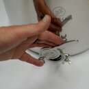 FISCHER-LAHR Edelstahl AISI 304 Honig-Lager-Behälter 30 Liter (~42 kg Honig), mit Edelstahl-Deckel, Spannverschluss und Honigquetschhahn , lebensmittelecht, für Honig , Konditorei-Pasten,  Umfüll-Eimer Getränke, Küchen-, Gastro-oder Futter-Eimer