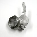 FISCHER-LAHR Edelstahl AISI 304 Honig-Lager-Behälter 50 Liter (~70 kg Honig), mit Edelstahl-Deckel, Spannverschluss und Honigquetschhahn , lebensmittelecht, für Honig , Konditorei-Pasten,  Umfüll-Eimer Getränke, Küchen-, Gastro-oder Futter-Eimer