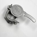 FISCHER-LAHR Edelstahl AISI 304 Honig-Lager-Behälter / Honig-Abfüllkübel 50L (~70 kg Honig), Spannverschluss und Quetschhahn , lebensmittelecht, Tansportbehälter für Honig mit luftdichtem Edelstahl-Deckel