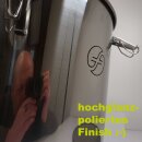FISCHER-LAHR Edelstahl AISI 304 Honig-Lager-Behälter / Honig-Abfüllkübel 50L (~70 kg Honig), Spannverschluss und Quetschhahn , lebensmittelecht, Tansportbehälter für Honig mit luftdichtem Edelstahl-Deckel