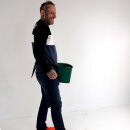 Ernte-Eimer hands free: Pflückbox (Erntehilfe, Pflückhilfe) für Obst & Gemüse, Mini-Bütte mit praktischem Bauch-Gurt,  grün,  Lese-Eimer 9 Liter