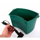 Ernte-Eimer hands free: Pflückbox (Erntehilfe, Pflückhilfe) für Obst & Gemüse, Mini-Bütte mit praktischem Bauch-Gurt,  grün,  Lese-Eimer 9 Liter