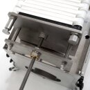Schichtenfilter: Weinfilter-Maschine,  20x20 Weinfilter, inkl. 21 Filterplatten - geeignet für max.20 Tiefenfilter-Schichten,  inkl. Pumpe, Edelstahl-Gehäuse, fahrbar, made in EU  (versandkostenfrei *)